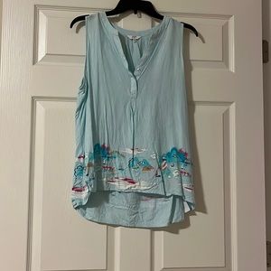 Crown and Ivy Beach Theme Tank Top size XL